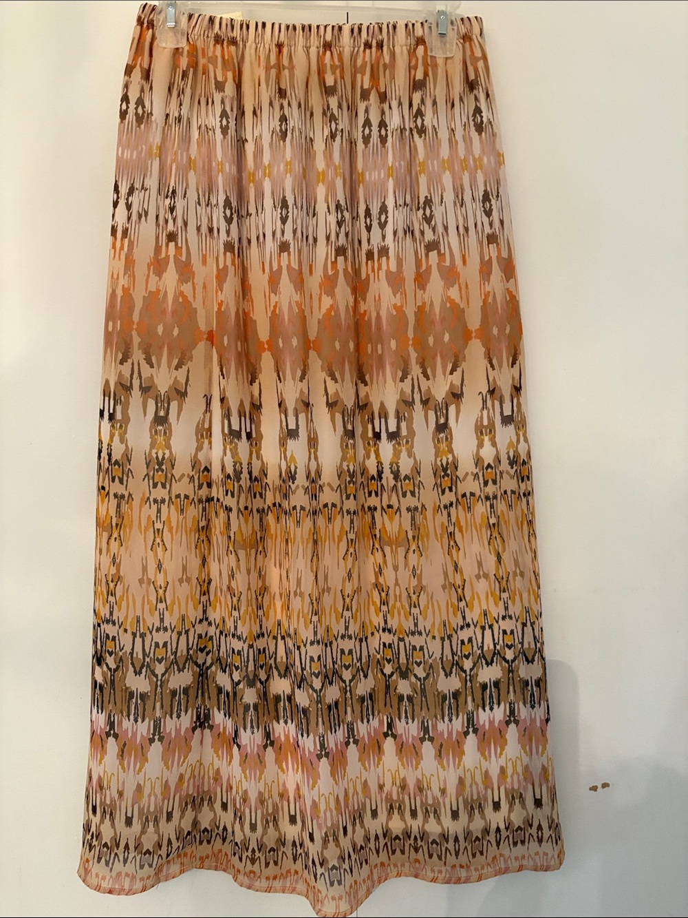 Pins & Needles Peach and Mustard Ikat Maxi Skirt
